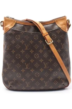 LOUIS VUITTON Pre-owned, Dames, Bruin, ONE Size, Leer, Tweedehands Canvas Louis Vuitton tassen