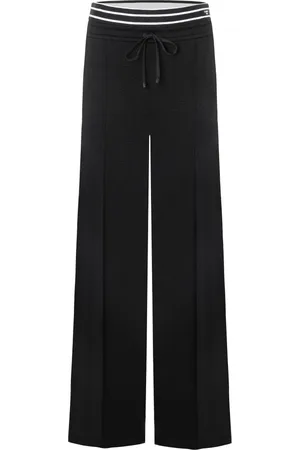 Cambio Broeken, Dames, Zwart, L L32, Katoen, Double Joggingbroek