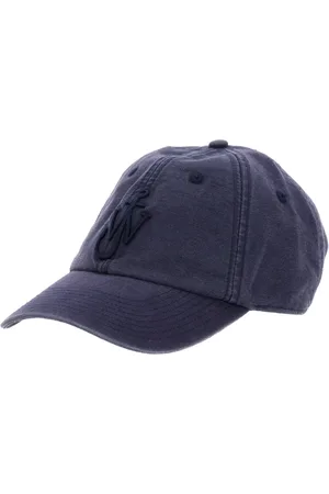 J.W.Anderson Accessoires, Heren, Blauw, ONE Size, Katoen, Blauwe Baseballpet met Geborduurd Logo