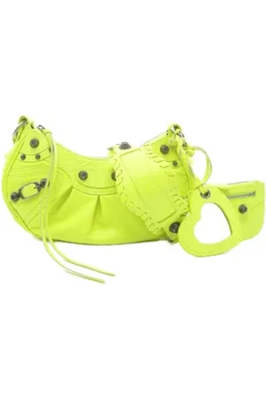 Balenciaga Pre-owned, Dames, Groen, ONE Size, Leer, Tweedehands leren schoudertassen