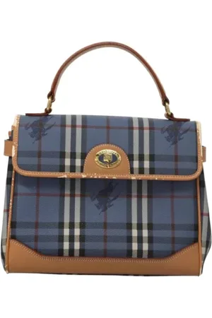 Burberry Pre-owned, Dames, Blauw, ONE Size, Tweedehands Canvas handtassen