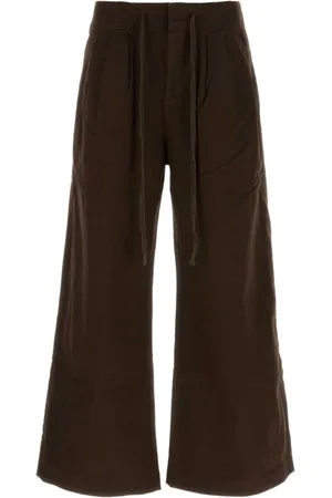 Entire Studios Broeken, Dames, Bruin, L, Katoen, Bruine stretchkatoenen Cinch broek