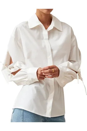 ALOHAS Blouses & Shirts, Dames, Wit, S, Katoen, Suiker Wit Overhemd