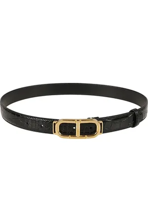 Tom Ford Accessoires, Dames, Zwart, 75 CM, Leer, Zwarte Croc Riem