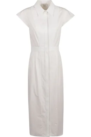 Alexander McQueen Kleedjes, Dames, Wit, S, Stijlvolle Jurken Collectie