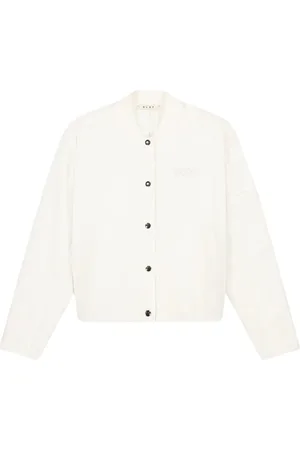 OLAF HUSSEIN Jassen, Dames, Wit, S, Denim, Sun Denim Bomberjack Off