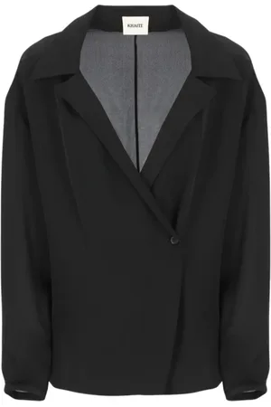 Khaite Blouses & Shirts, Dames, Zwart, S, Polyester, Zijde Blend Lange Mouw Elegante Top