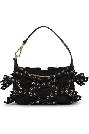 Ganni Tassen, Dames, Zwart, ONE Size, Denim, Butterfly Denim Tote Tas