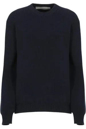 Golden Goose Truien, Dames, Blauw, M, Wol, Blauwe Cashmere Blend Sweater
