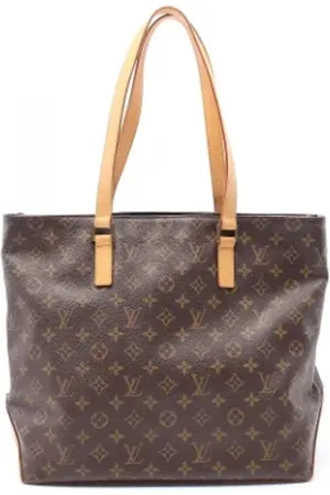 LOUIS VUITTON Pre-owned, Dames, Bruin, ONE Size, Leer, Tweedehands Canvas Louis Vuitton tassen