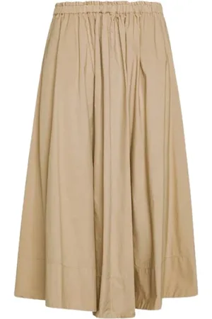 FORTE FORTE Rokken, Dames, , XL, Elastische Poplin Rok met Tailleband