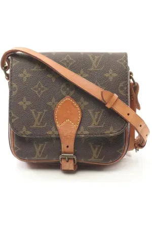 LOUIS VUITTON Pre-owned, Dames, Bruin, ONE Size, Leer, Tweedehands Canvas Louis Vuitton tassen