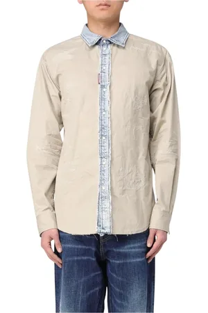 Dsquared2 Overhemden, Heren, , M, Denim, Denim Detail Shirt