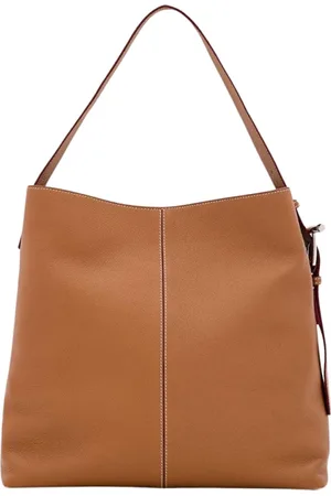 Alexander McQueen Tassen, Dames, Bruin, ONE Size, Leer, Zwarte leren schoudertas Tote