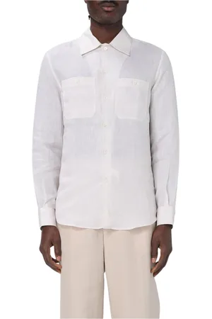 Brunello Cucinelli Overhemden, Heren, , M, Elegante Blauwe Button-Up Overhemd