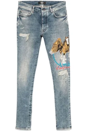 AMIRI Jeans, Heren, Blauw, W34, Blauwe Klassieke Five-Pocket Jeans