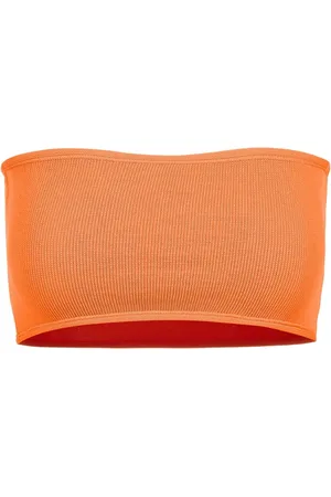 Iceberg Badkleding, Dames, Oranje, S, Oranje gebreide bandeau top