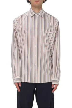 Marni Overhemden, Heren, Veelkleurig, L, Katoen, Gestreept Relaxte Fit Shirt