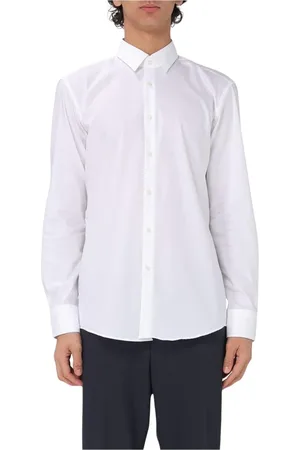HUGO BOSS Overhemden, Heren, Wit, 2Xl, Katoen, Klassiek Wit Katoenen Overhemd