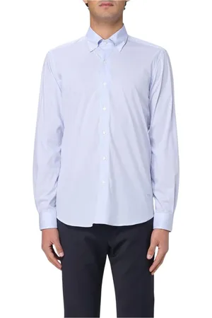 FAY Overhemden, Heren, Blauw, 4Xl, Moderne Blauwe Overhemd