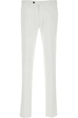 PT Torino Broeken, Heren, Wit, 2Xl, Katoen, Stretch Modal Blend Witte Broek