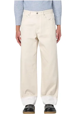Bottega Veneta Jeans, Heren, Wit, L, Denim, Luxe Relaxed Fit Jeans