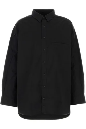 Entire Studios Blouses & Shirts, Dames, Zwart, S, Oversize Zwarte Poplin Shirt
