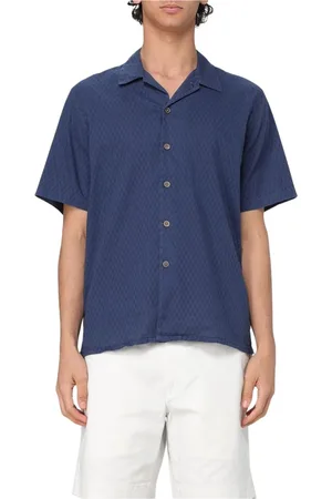 Paul Smith Overhemden, Heren, Blauw, M, Katoen, Blauw Gestreept Katoenen Overhemd