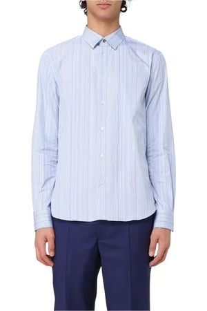 Paul Smith Overhemden, Heren, Blauw, L, Katoen, Blauw Gestreept Overhemd