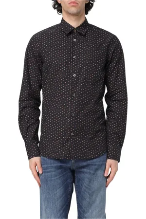 Paul Smith Overhemden, Heren, Zwart, S, Katoen, Klassiek Katoenen Overhemd