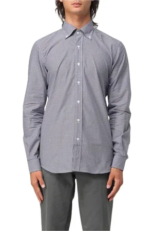 FAY Overhemden, Heren, Bruin, 2Xl, Katoen, Geruite Formele Trui