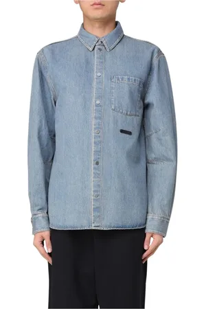 Helmut Lang Overhemden, Heren, Blauw, M, Denim, Klassieke Denim Overhemd voor Mannen