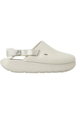 SUICOKE Schoenen, Dames, Wit, 38 EU, Witte Platform Klomp Comfort Schoenen