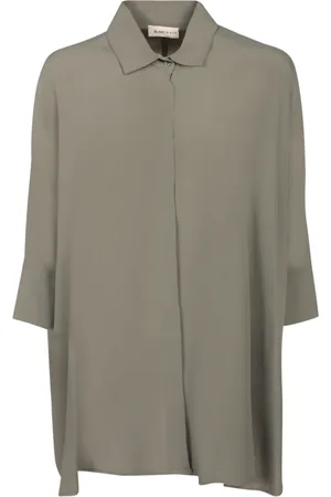 BLANCA Blouses & Shirts, Dames, Groen, S, Groene Zijdeblend Shirt