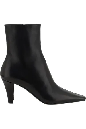 Saint Laurent Schoenen, Dames, Zwart, 36 EU, Zwarte Rits Enkellaarzen Elegante Stijl