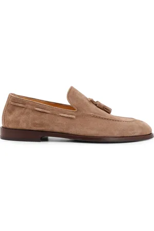Brunello Cucinelli Schoenen, Heren, , 42 EU, Suède, Platte Schoenen Suede Detail