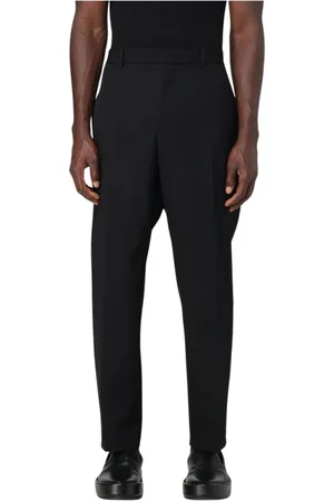 Jil Sander Broeken, Heren, Zwart, M, Wol, Zwarte Stijlvolle Regular Fit Broek
