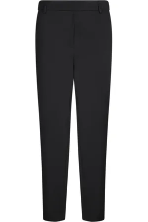 BLANCA Broeken, Dames, Zwart, XS, Hoge taille zwarte taps toelopende broek