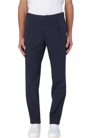 Incotex Broeken, Heren, Blauw, 4Xl, Wol, Slim-Fit Wolmix Blauwe Broek
