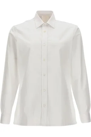 Givenchy Overhemden, Heren, Wit, L, Katoen, Klassieke Poplin Overhemd in Wit