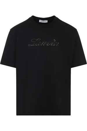 Lanvin Tops, Heren, Zwart, L, Katoen, Klassiek Zwart T-shirt voor Mannen