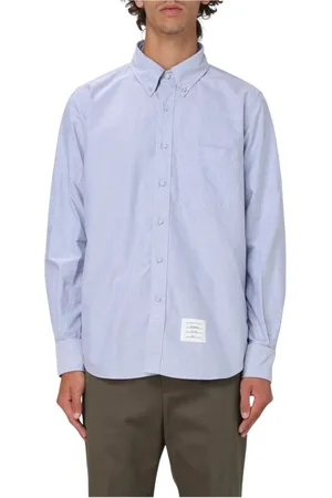 Thom Browne Overhemden, Heren, Blauw, S, Katoen, Klassiek Wit Overhemd voor Mannen