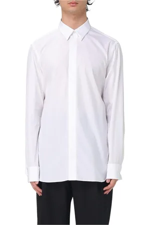 LARDINI Overhemden, Heren, Wit, 2Xl, Katoen, Klassieke Katoenen Overhemd in Wit