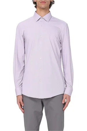HUGO BOSS Overhemden, Heren, Paars, M, Stijlvolle Violet Overhemd
