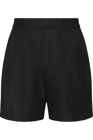 Fendi Korte broeken, Heren, Zwart, L, Zwarte Shorts met Zijzakken