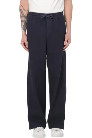 A.P.C. Broeken, Heren, Blauw, XL, Katoen, Blauwe Trekkoordbroek Moderne Pasvorm