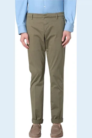 Dondup Broeken, Heren, Groen, W30, Katoen, Stijlvolle Groene Slim Fit Chino