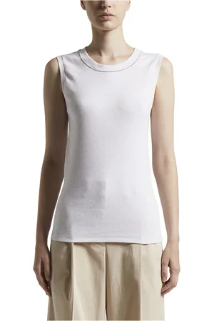 PESERICO SIGN Tops, Dames, , 2Xs, Micro rib stretch jersey top