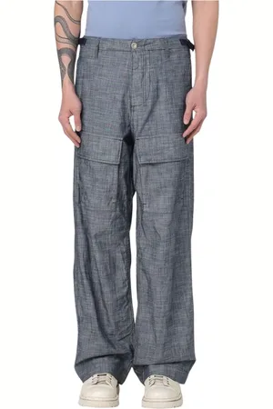 C.P. Company Broeken, Heren, Blauw, M, Stijlvolle Cargo Broek met Zakken