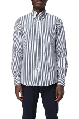 Paul & Shark Overhemden, Heren, Veelkleurig, L, Katoen, Gestreept Katoenen Shirt Lange Mouwen
